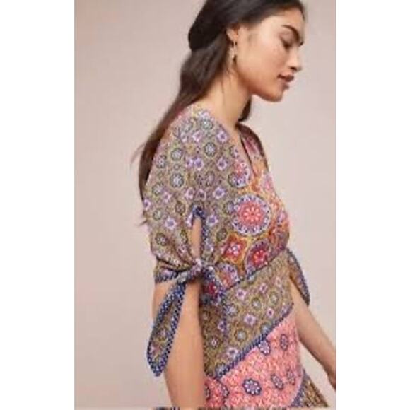 Maeve by Anthropologie Eder Tiered Floral Maxi Dress Size 4P - Picture 3 of 8